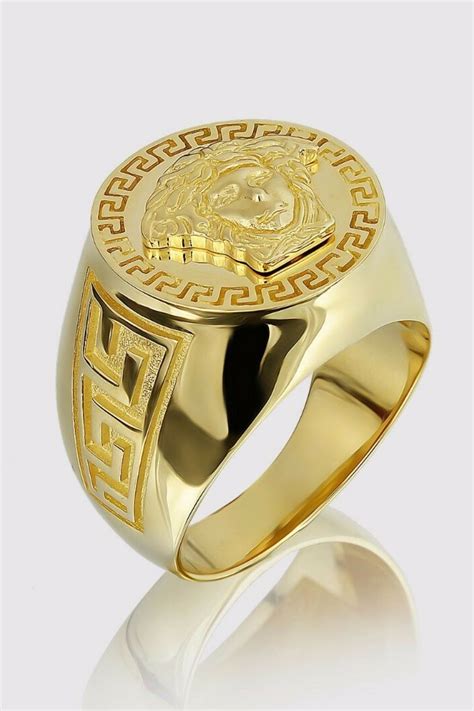 versace gold ring mens|men versace rings 14k gold.